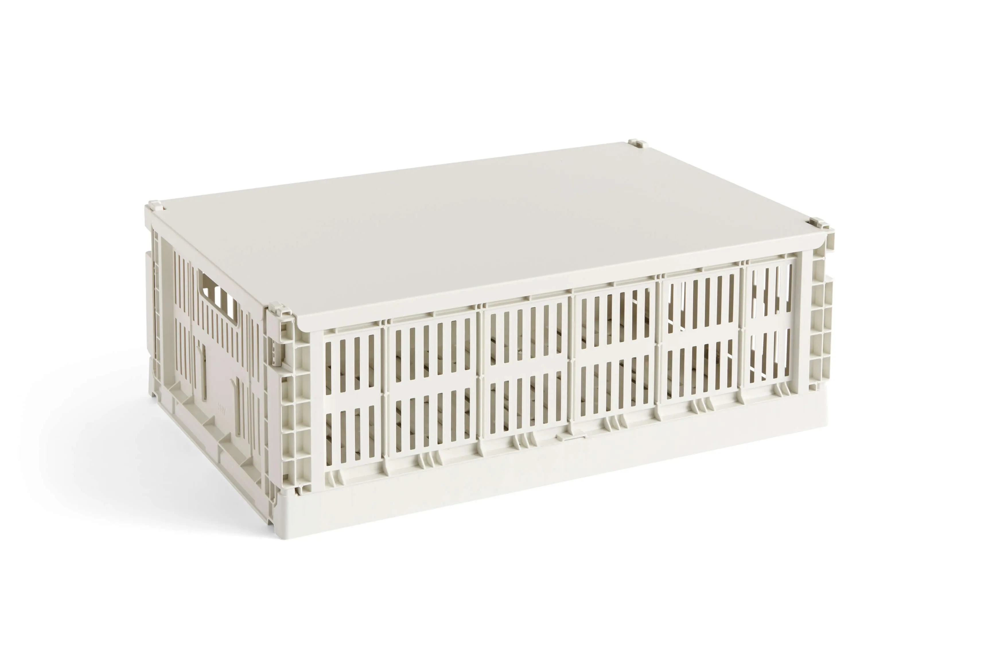 Lid for Colour Crate | Large | Off White | Powder Coated Steel | by HAY