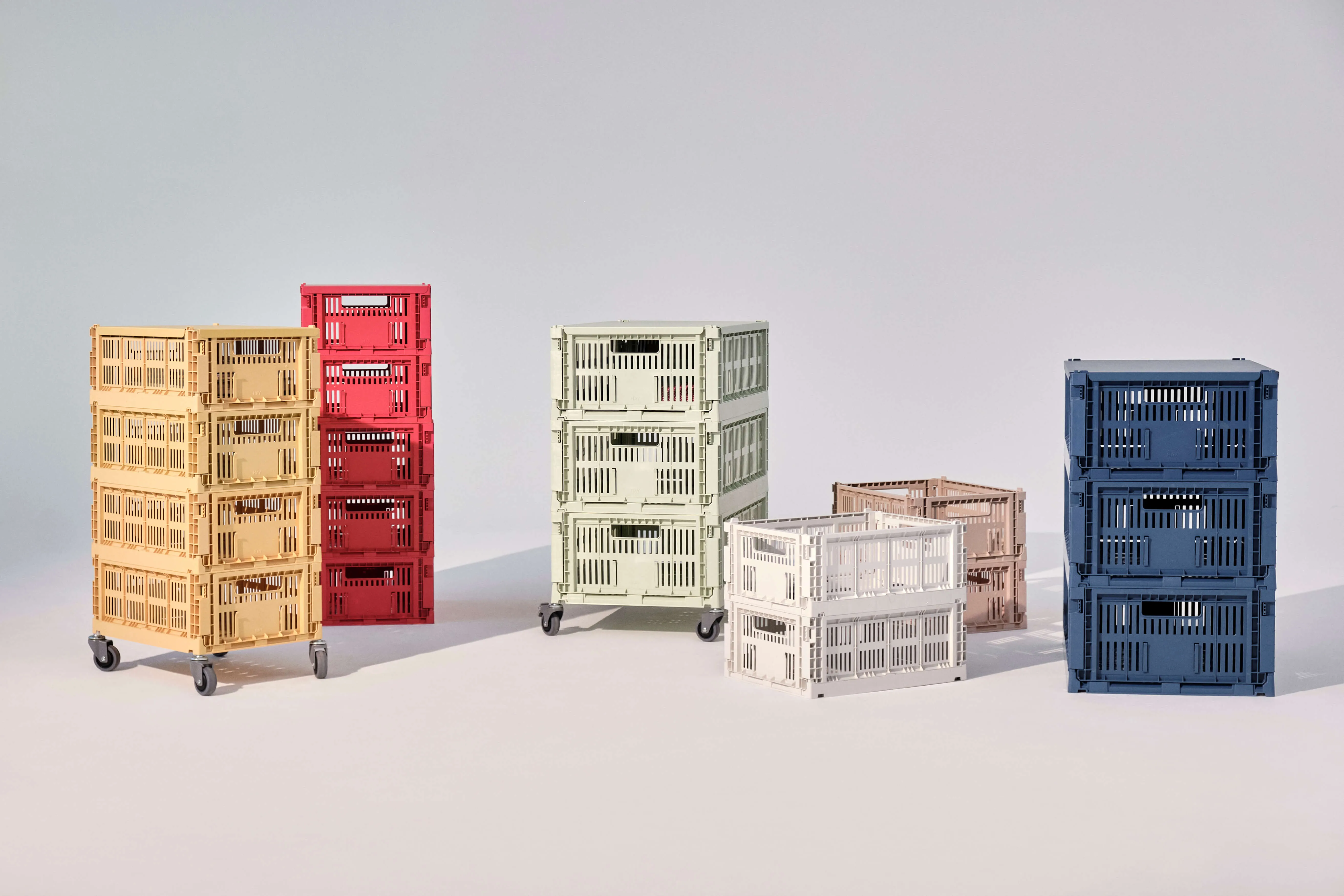 Lid for Colour Crate | Large | Off White | Powder Coated Steel | by HAY