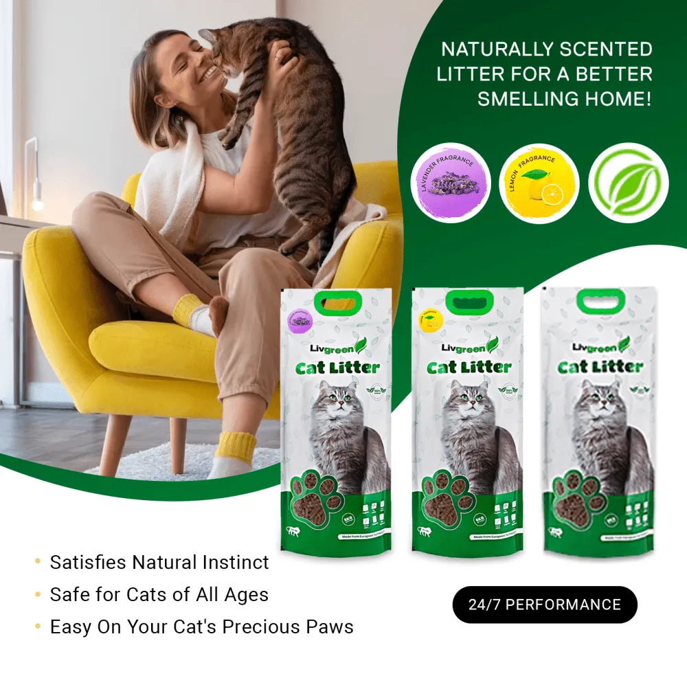 LivGreen Premium 3x Absorption Lavender Scented Cat Litter