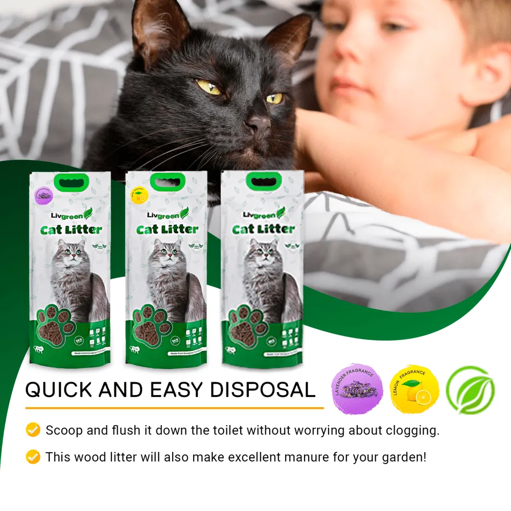LivGreen Premium 3x Absorption Lavender Scented Cat Litter