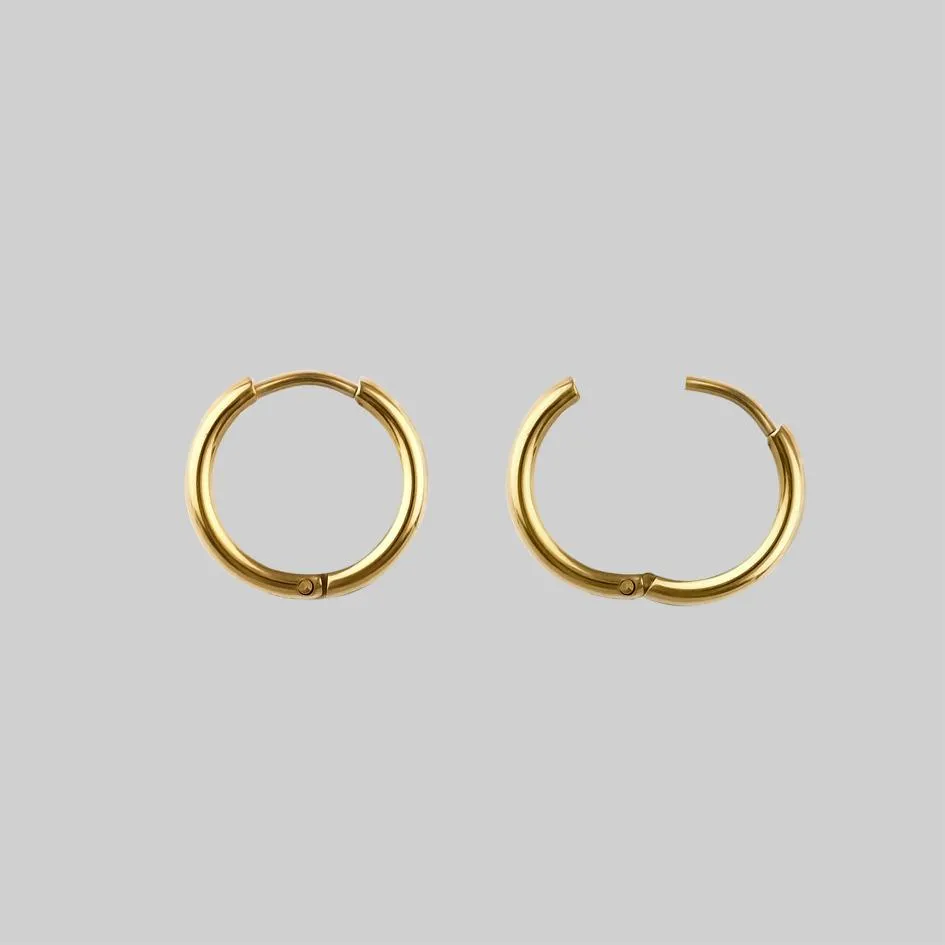 MERCY. Sword Hoop Earrings - Gold