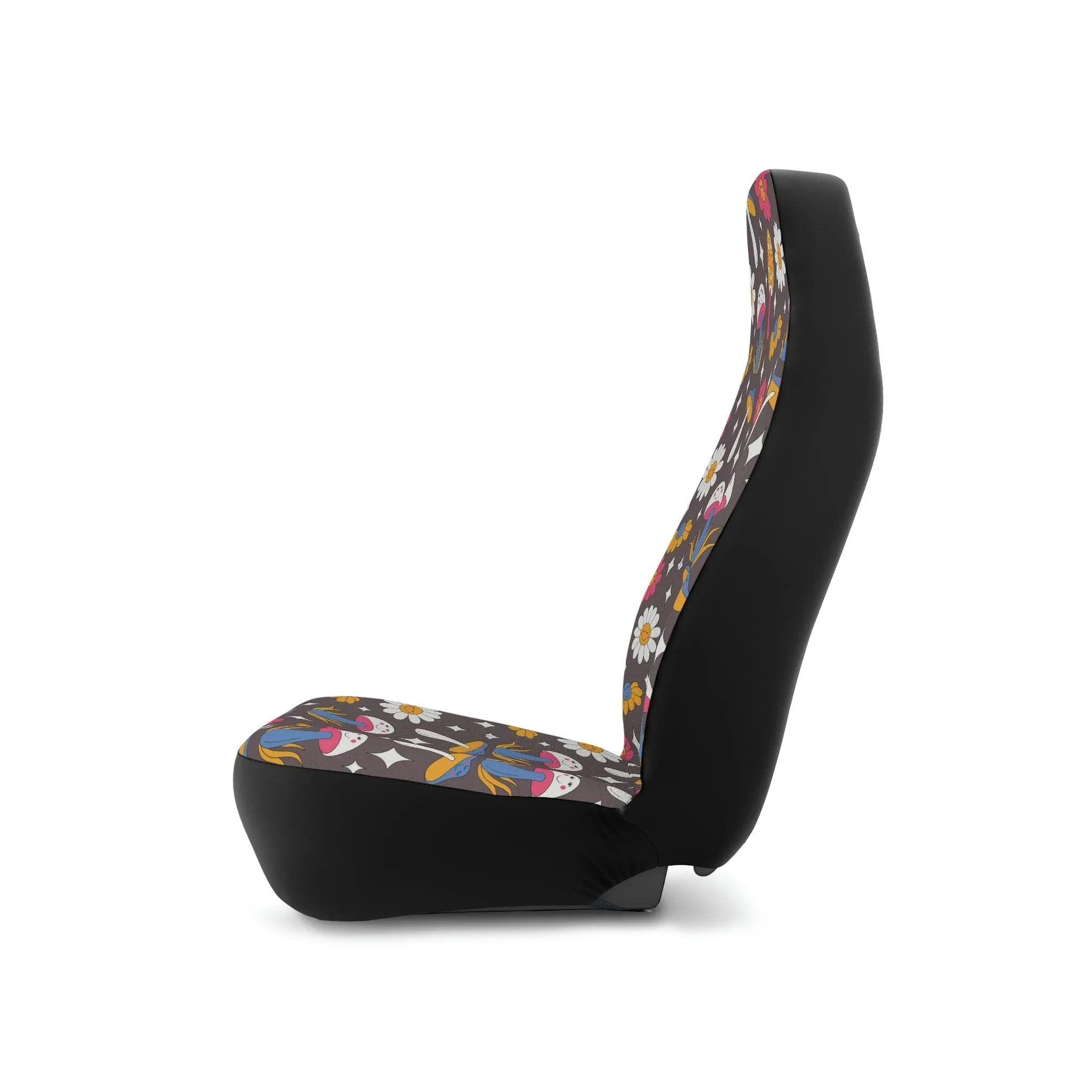 Mushroom Hippie Car Seat Cover