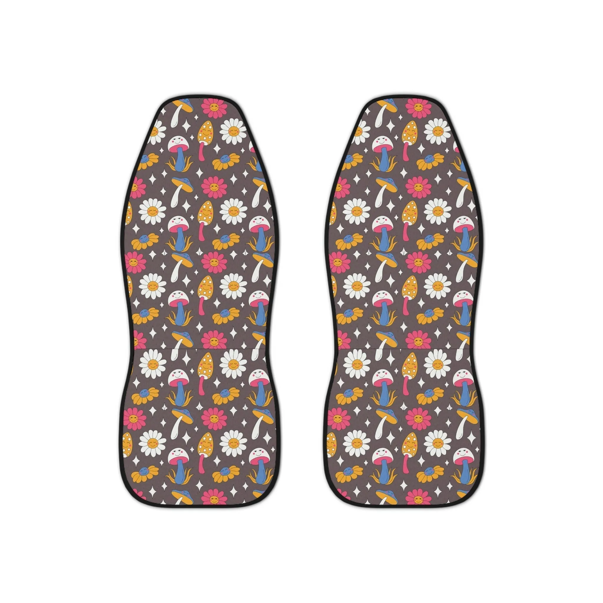 Mushroom Hippie Car Seat Cover
