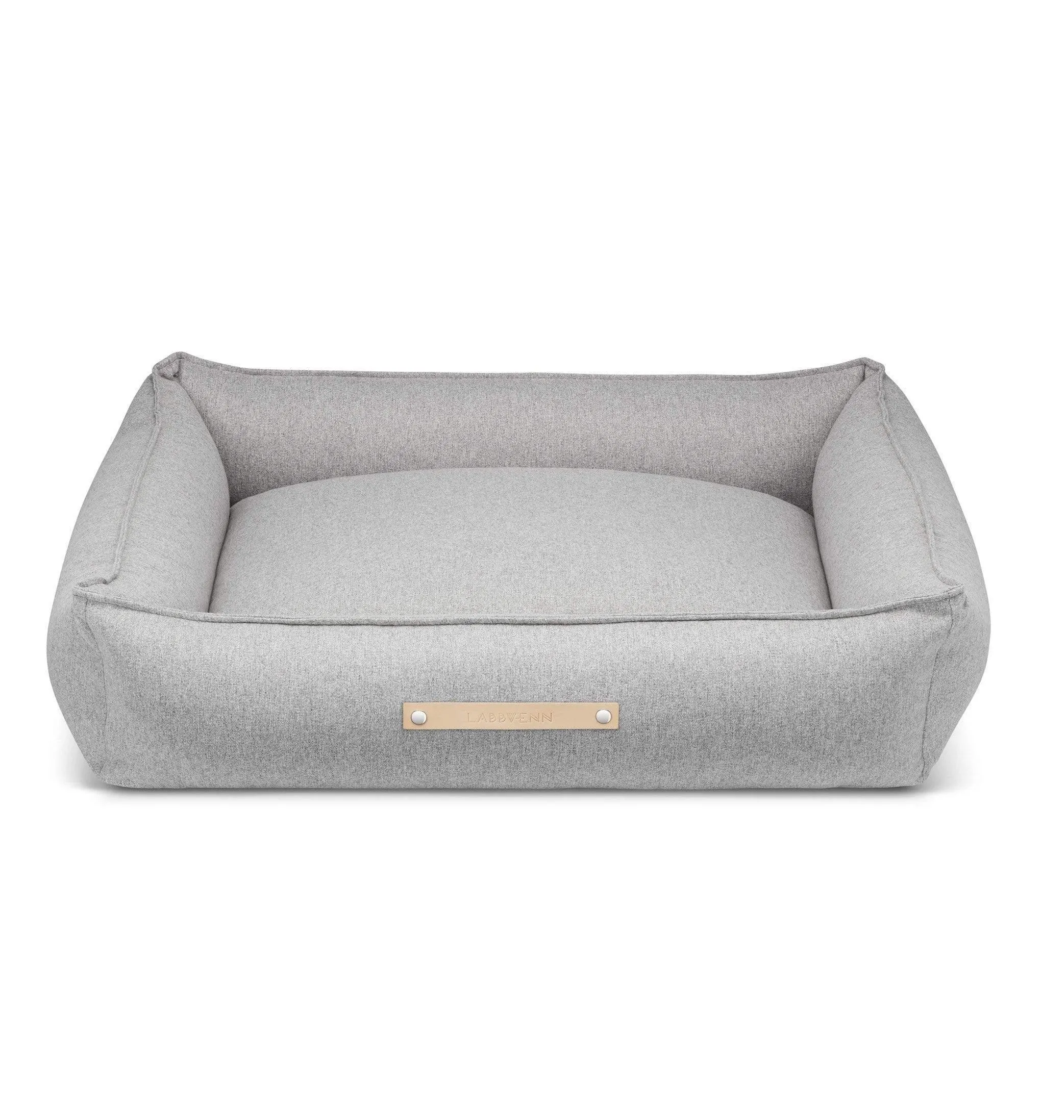 MØVIK Luxury High Side Dog Bed by Labbvenn in Grey