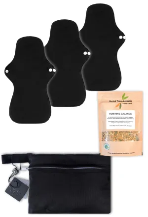 Night Reusable Stay-Dry Pads   Hormone Balancing Tea Set
