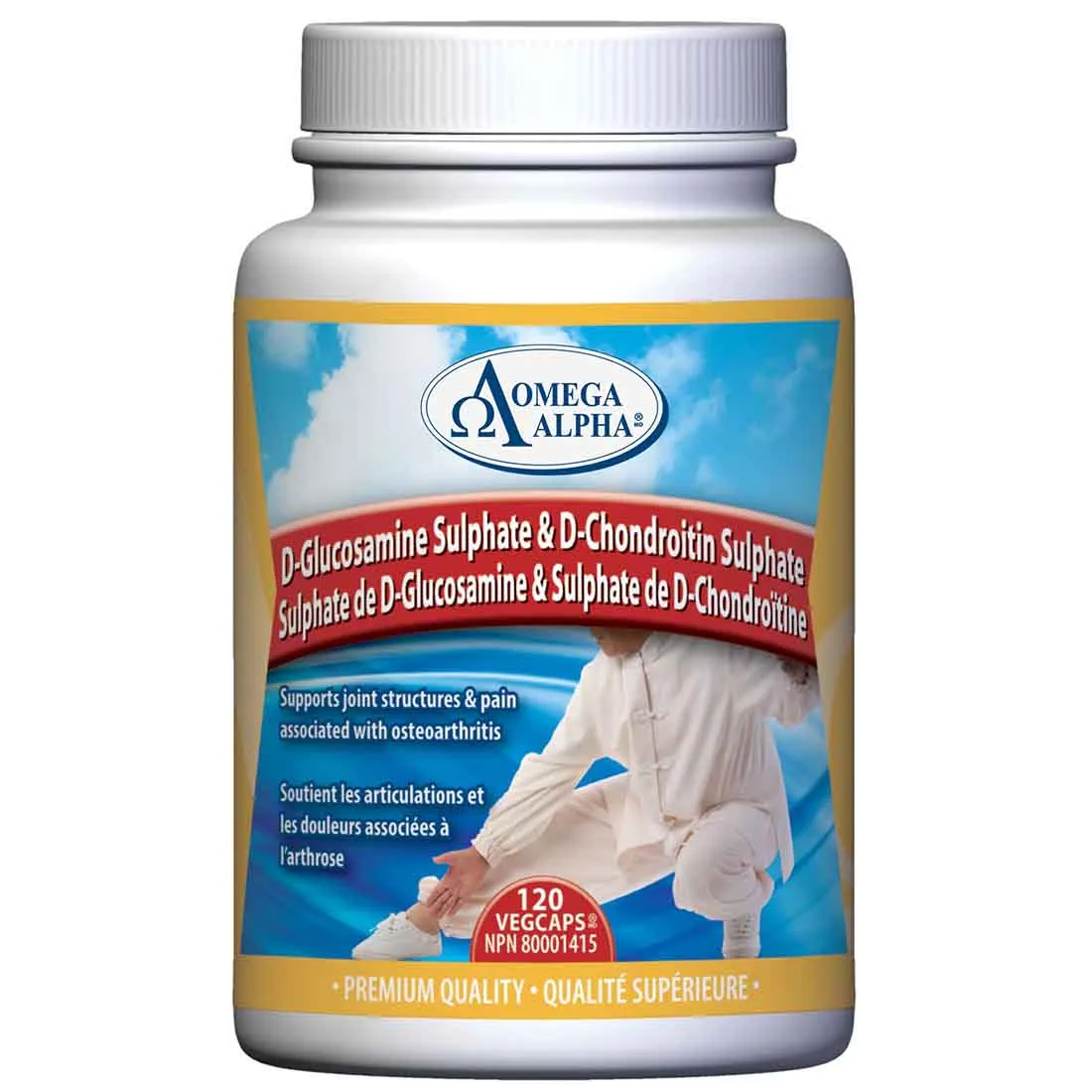 Omega Alpha D-Glucosamine & Chondroitin, 120 VCapsules