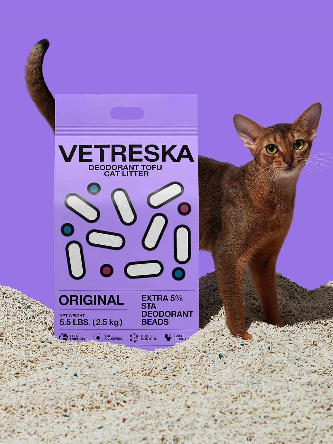 Original Deodorant Tofu Cat Litter*4 Value Packs