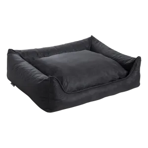 Orthopedic Sofa - Leatherlook/Teddy - Black