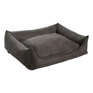 Orthopedic Sofa - Leatherlook/Teddy - Olive