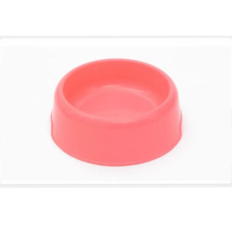 Pet Candy-Colored Lightweight Plastic Single Bowl