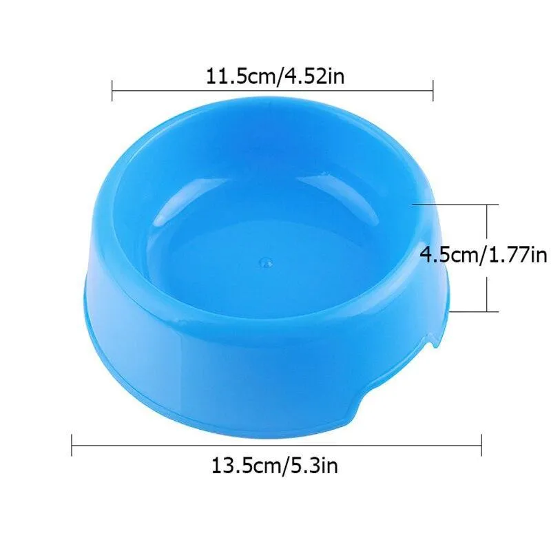 Pet Candy-Colored Lightweight Plastic Single Bowl