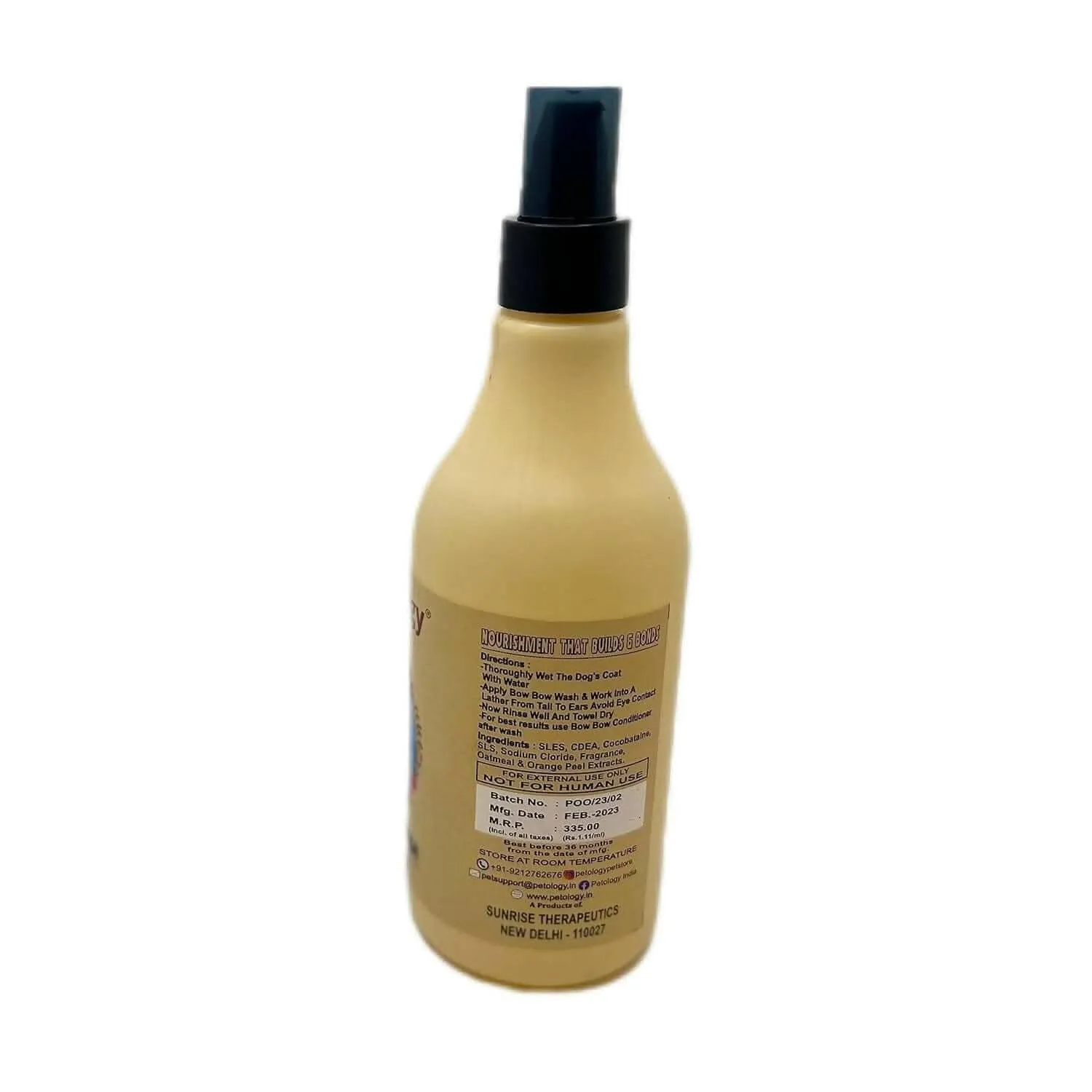 Petology Bow Bow Wash Oatmeal & Orange for Conditioning and Smoothing- (300ml)