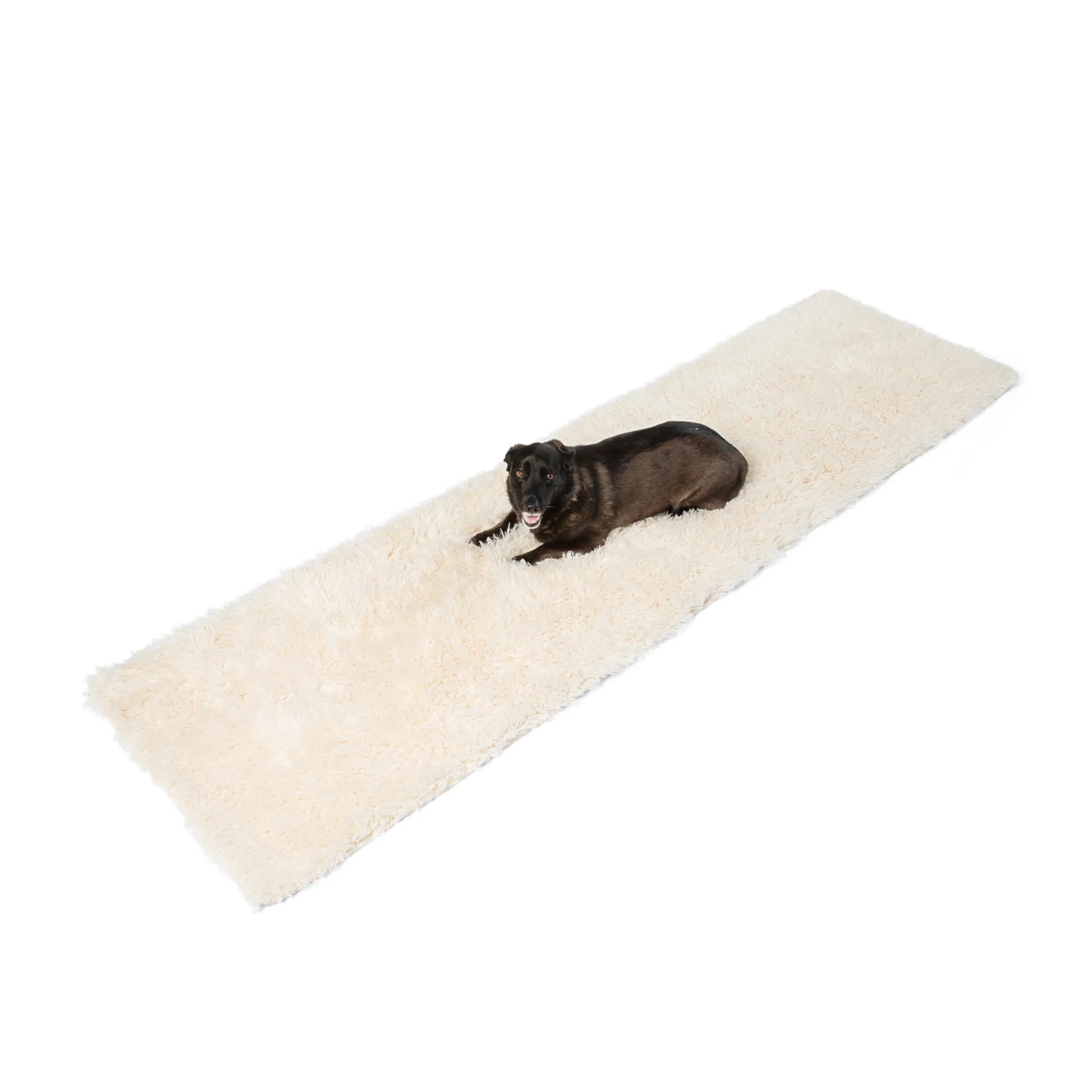 PupRug™ Luxe Orthopedic Bed   Matching Bed Runner Bundle - Plush Sheep Ivory