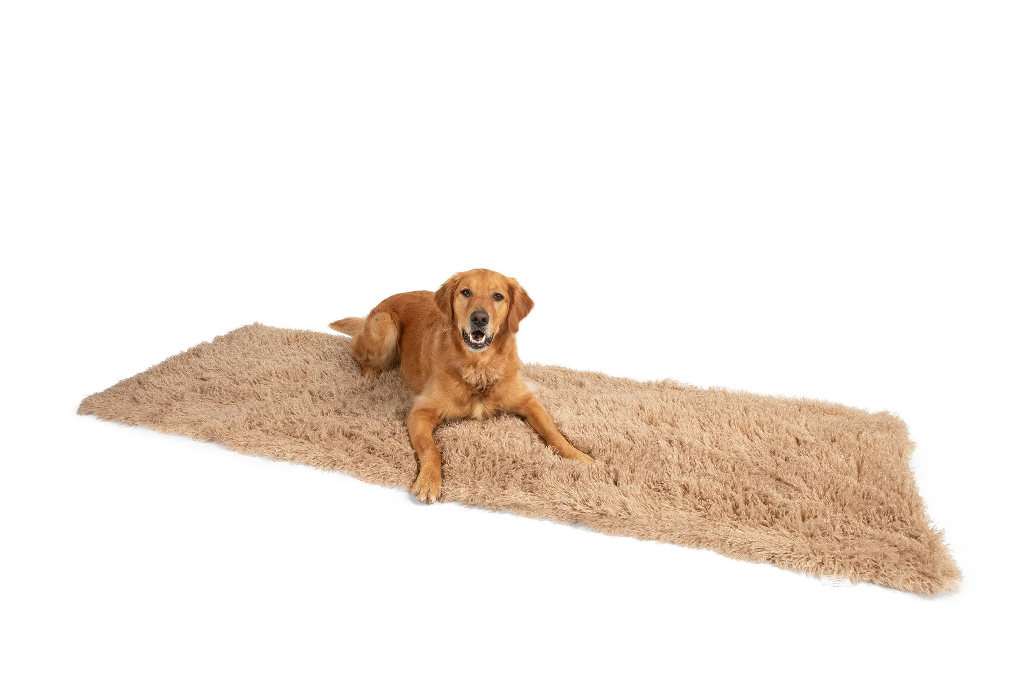 PupRug™ Luxe Orthopedic Bed   Matching Bed Runner Bundle - Plush Sheep Tan