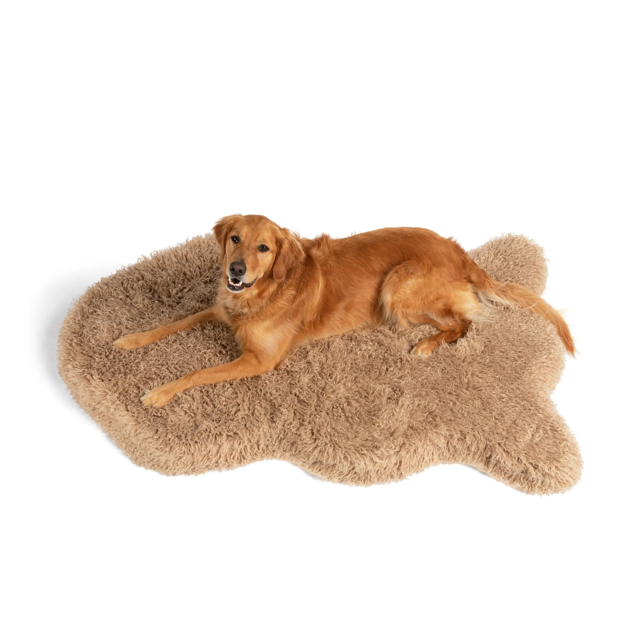 PupRug™ Luxe Orthopedic Bed   Matching Bed Runner Bundle - Plush Sheep Tan
