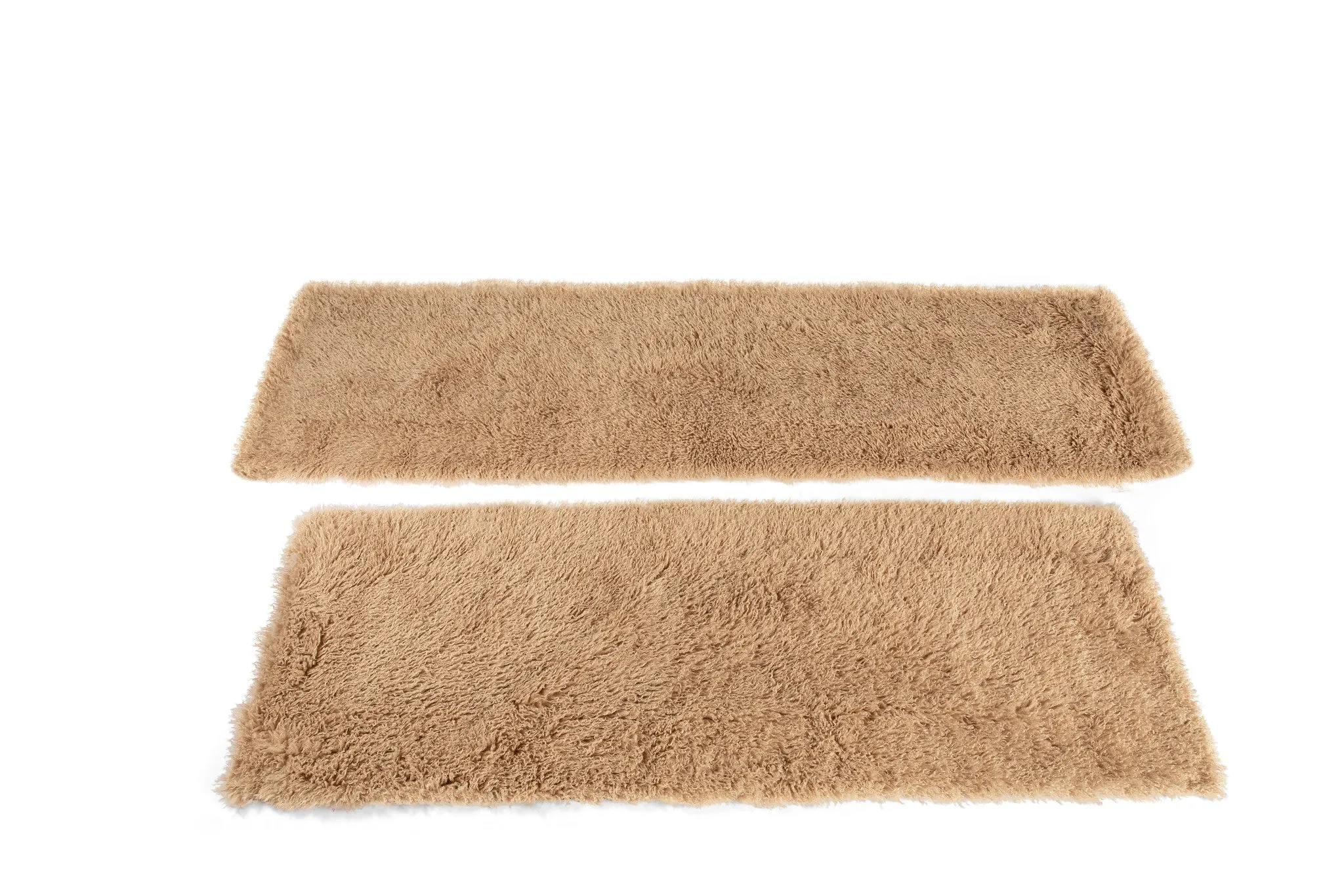 PupRug™ Luxe Orthopedic Bed   Matching Bed Runner Bundle - Plush Sheep Tan