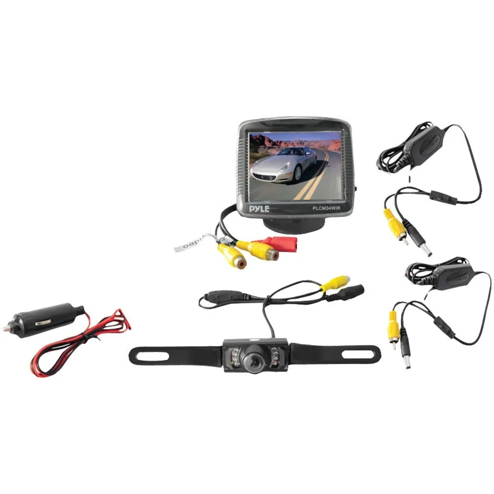 PYLE PLCM34WIR 3.5 Wireless Backup Camera & Monitor System with Night Vision