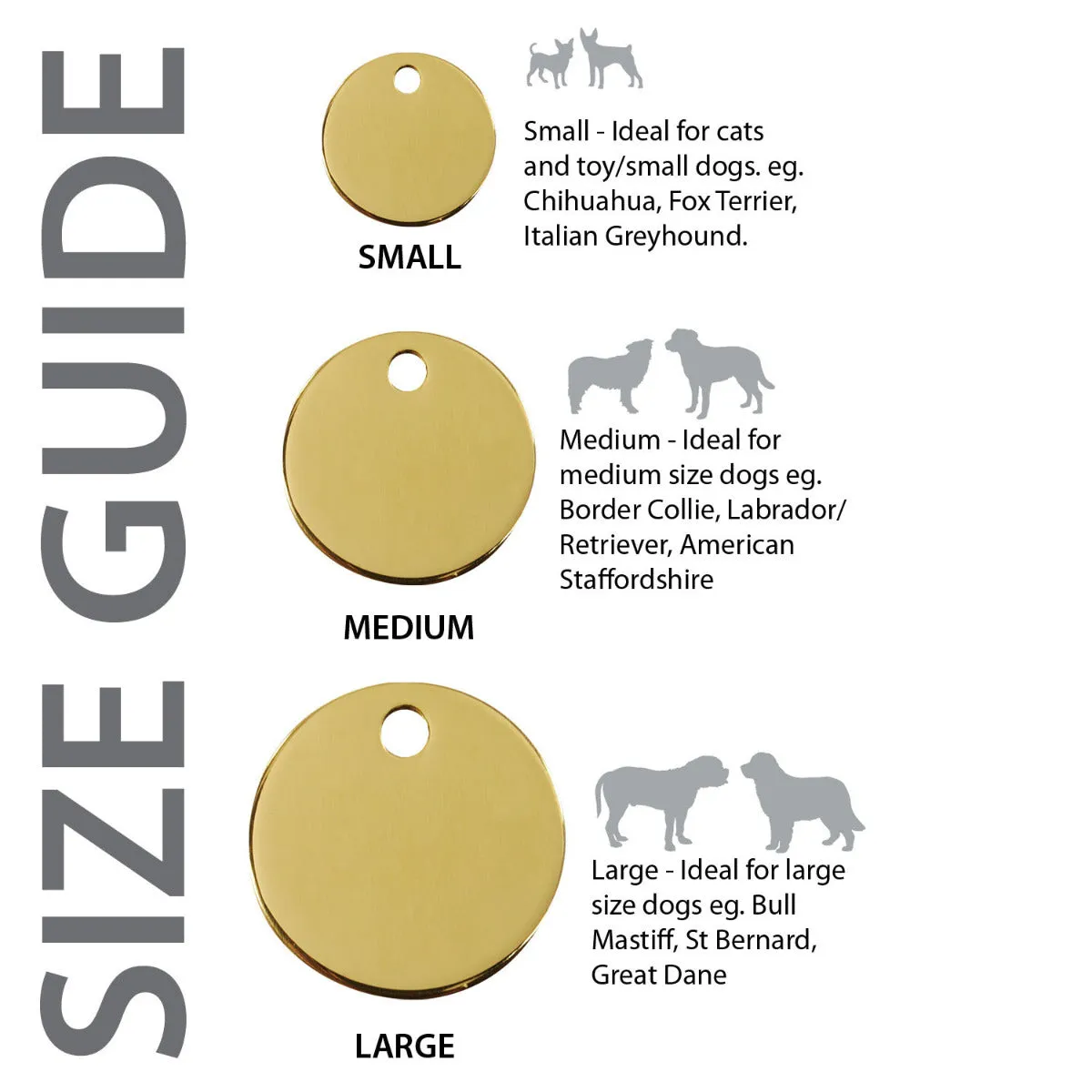 Red Dingo Brass Circle Pet ID Dog Tags