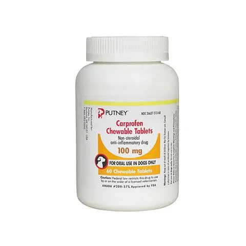 RX Carprofen Chewable Tablets 100mg for Dogs