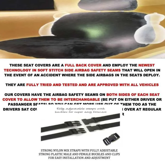Snugseat™ Australian Sheepskin Seat Covers Airbag Safe 22mm
