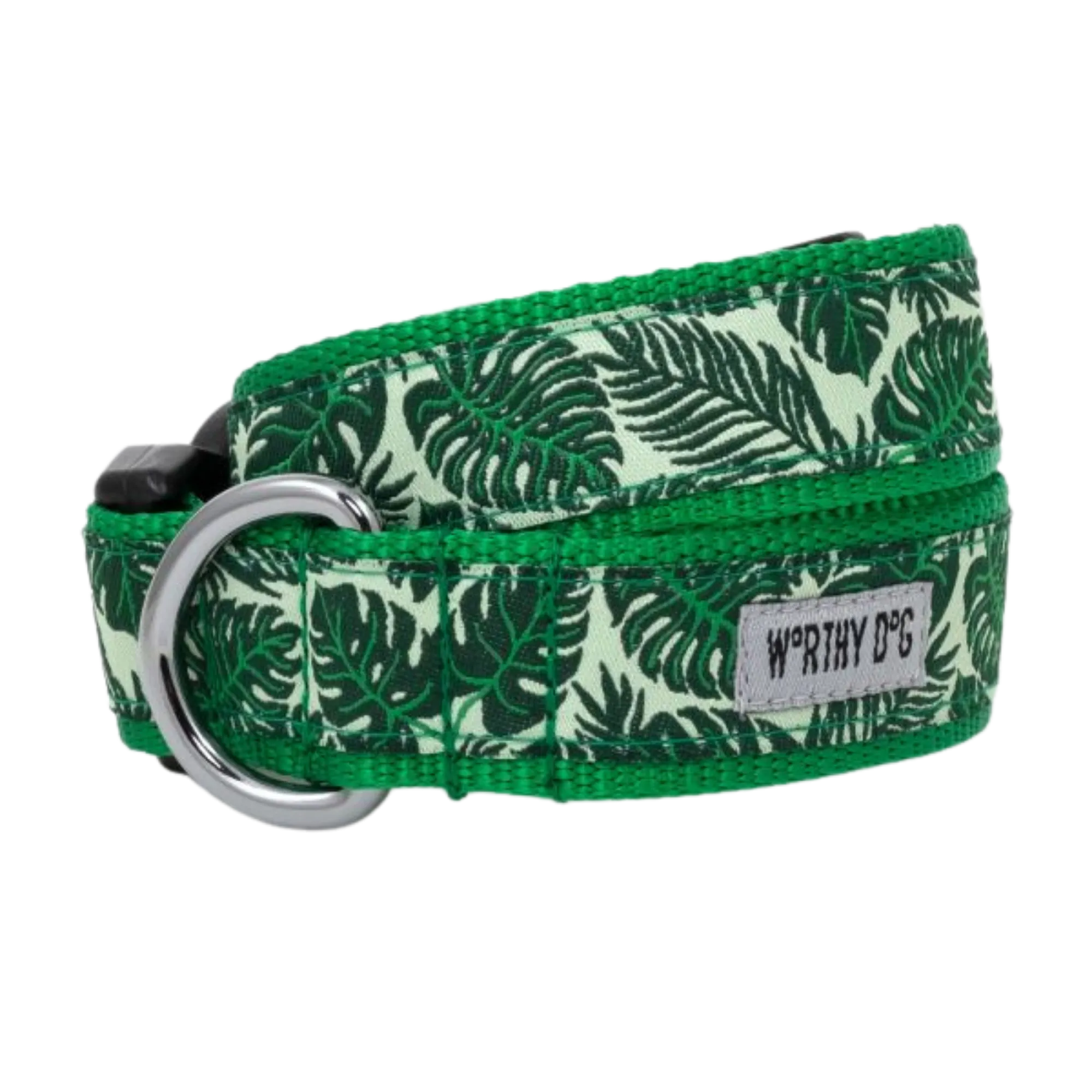 The Worthy Dog Tropical Leaves Dog Collar