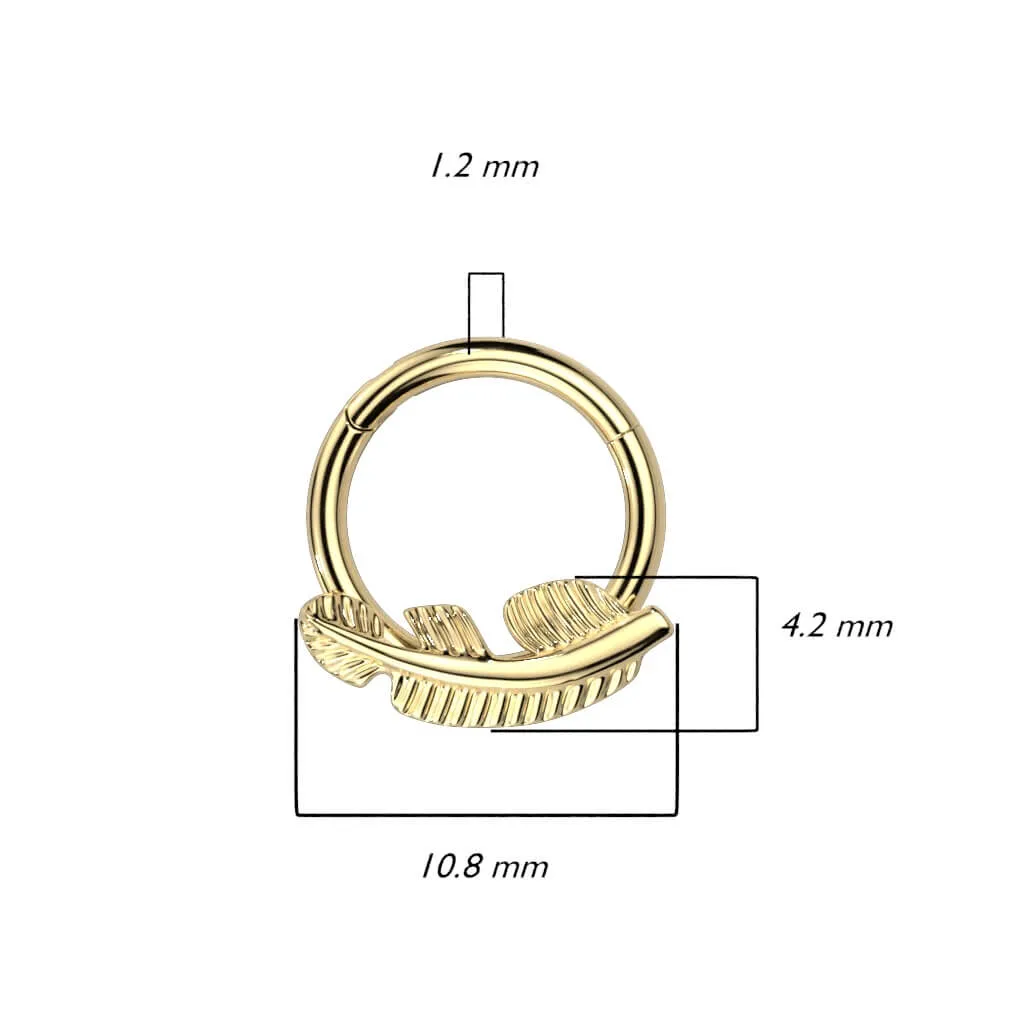 Titanium Ring Feather Clicker