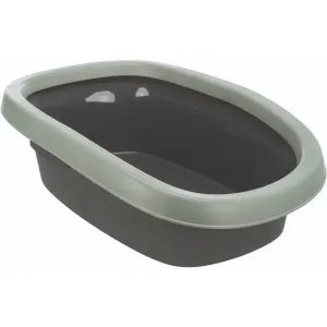 Trixie Be Eco Carlo Litter Tray with Rim for Cats (Grey Green/Anthracite)