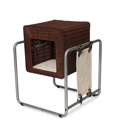 Vesper V-Cube Rattan Cat Post