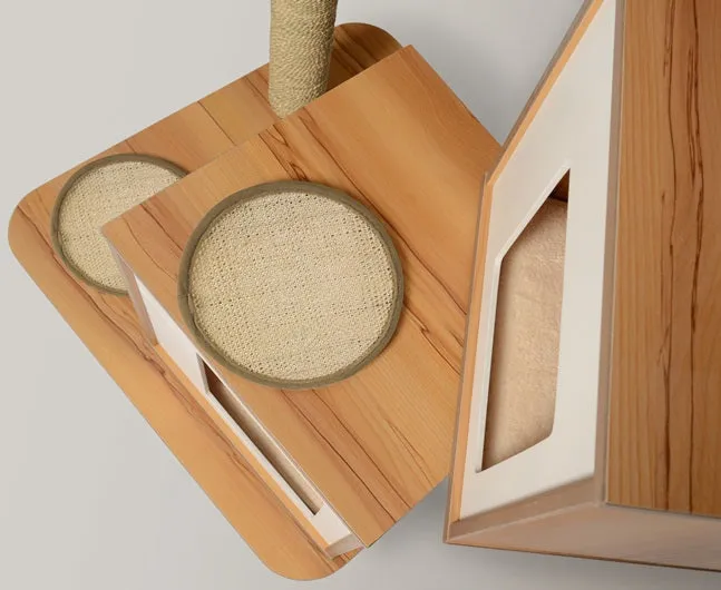 Vesper V-Double In Walnut Cat Condo