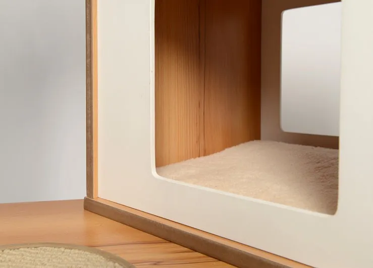 Vesper V-Double In Walnut Cat Condo