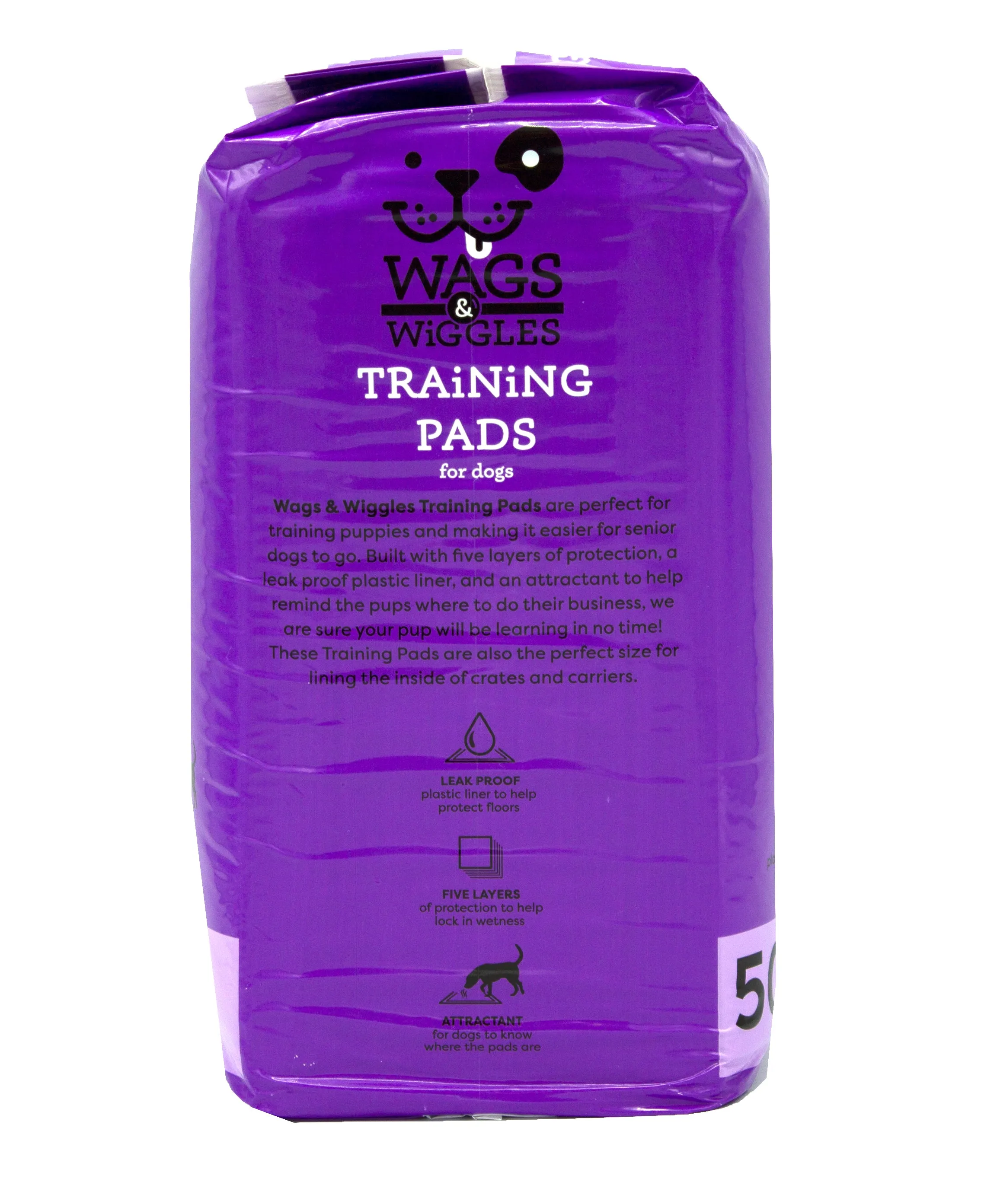 Wags & Wiggles 21" x 21" Training Pads, 50 Pack