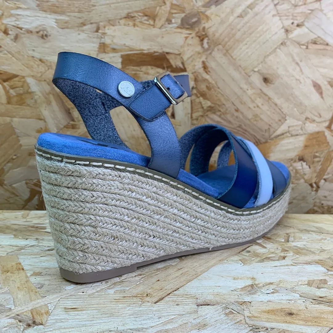 Xti Womens Fashion Wedge Sandals - Jeans Blue