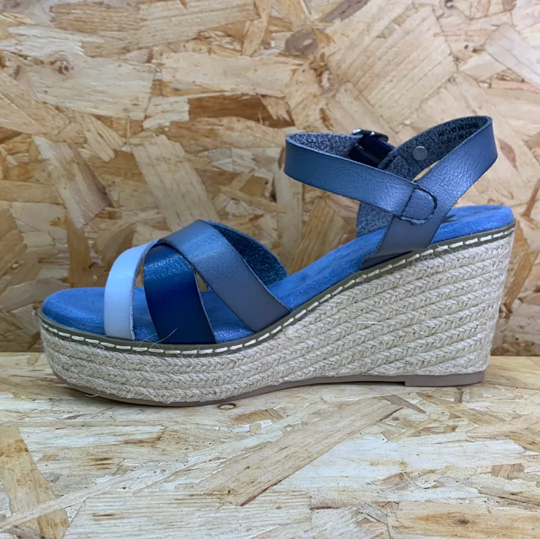 Xti Womens Fashion Wedge Sandals - Jeans Blue