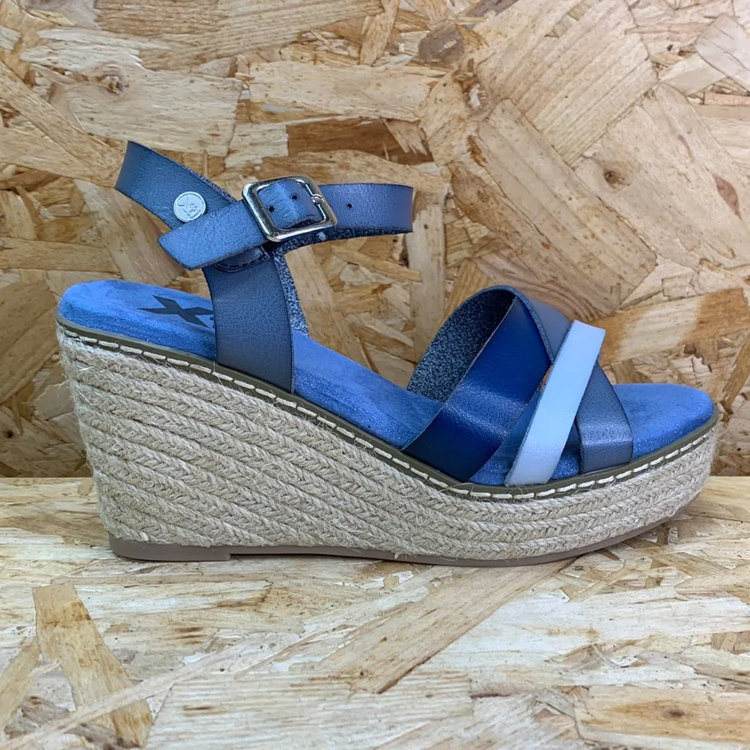 Xti Womens Fashion Wedge Sandals - Jeans Blue