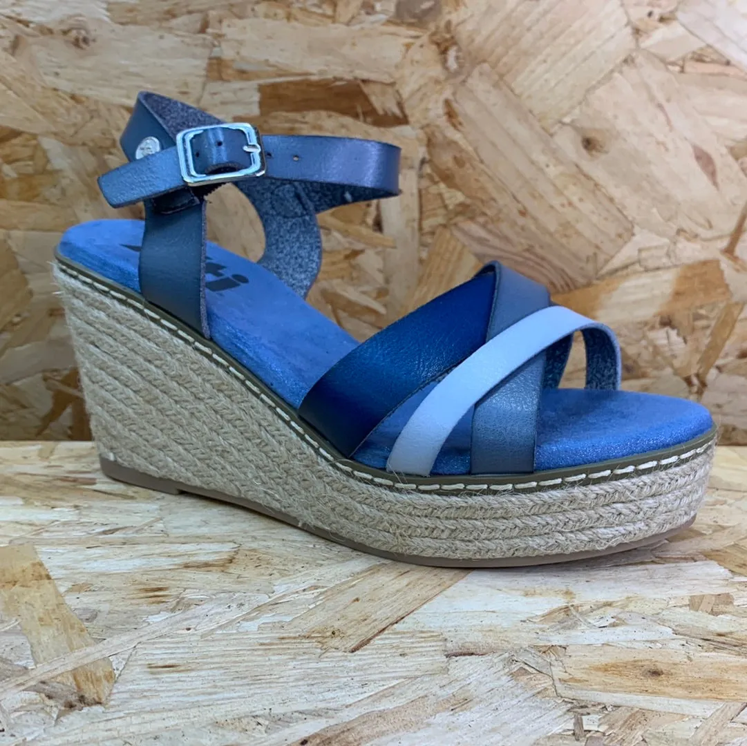 Xti Womens Fashion Wedge Sandals - Jeans Blue